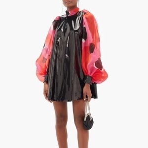 Black & pink pussy bow dress